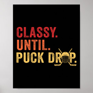 Poster Cly jusqu'à la mise au jeu de hockey, jour de matc