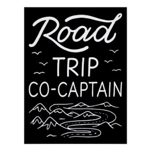 Poster Co-capitaine de road trip I - Navigateur de campin