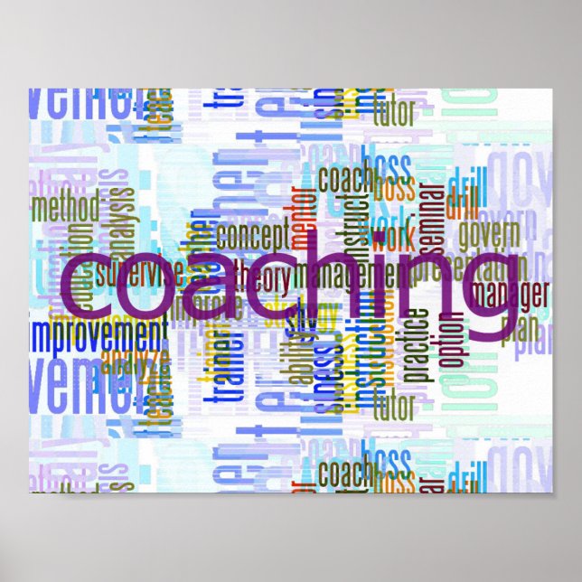Poster coach-407290 coach tutor TYPOGRAPHY business mento (Devant)