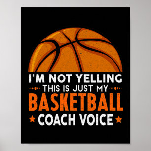 Poster Coach amusant Bysketbyl Joueur Enfants