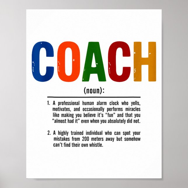 Poster Coach Definition Coaches Gift Team Srts Tank Top  (Devant)