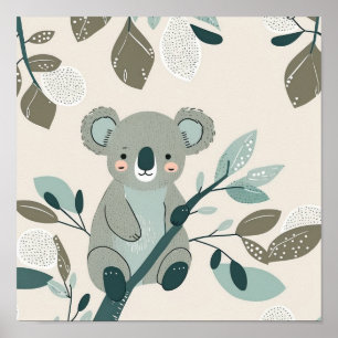 Poster Coala Cuteness Nursery