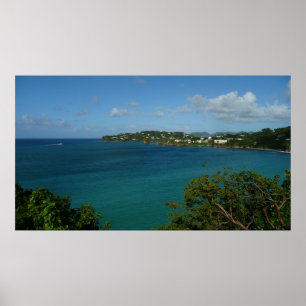 Poster Coast of St. Lucia Caribbean Vacation Photo