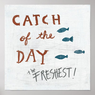 Poster Coastal   Catch of the day