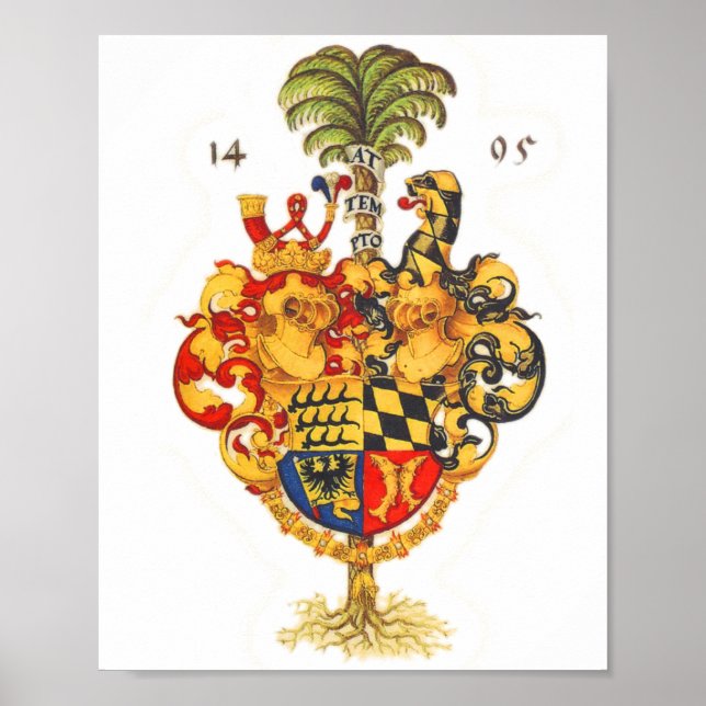 Poster Coat of Arms with a Palm tree (Devant)