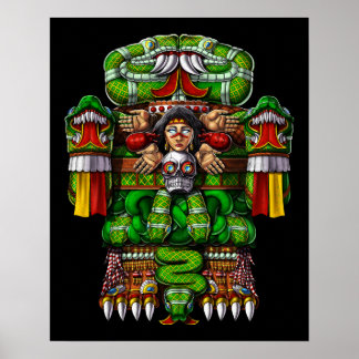 Poster Coatlicue de déesse aztèque