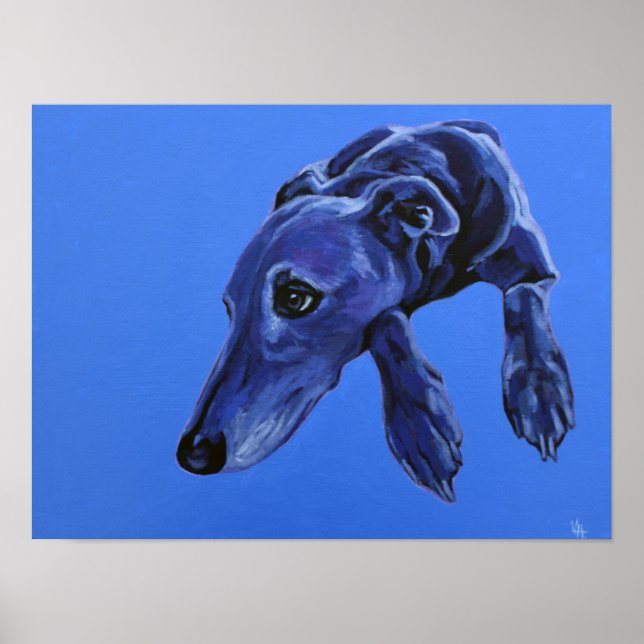 Poster "Cobalt Daydream" - Blauer Grubenhund (Vorne)