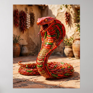 Poster Cobra au Piment Rouge Crème