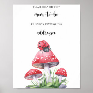 Poster Coccinelle - Aidez la future maman occupée