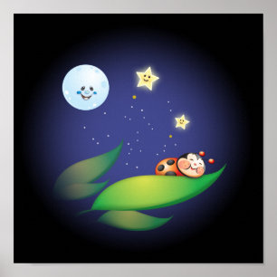 Poster Coccinelle endormie