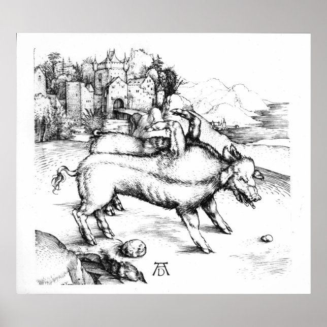 Poster Cochon monstrueux (Devant)