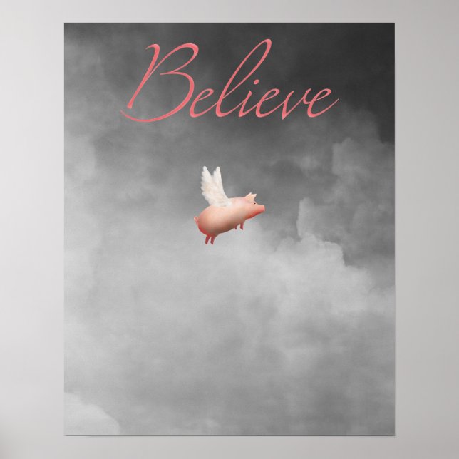 Poster cochon volant (Devant)