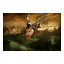Cochon Volant - Steampunk - Le porc volant