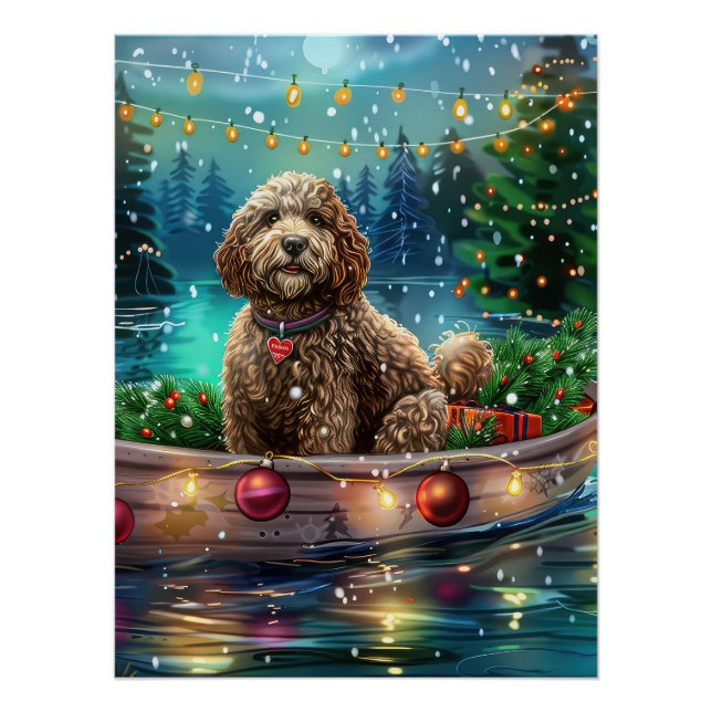 Poster Cockapoo Christmas Festive Voyage (Devant)