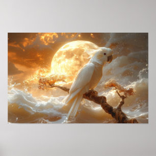 Poster Cockatoo Parrot Imaginaire Dreamscape