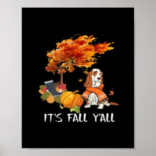 Poster Cocker Costume Espagnol Automne C’est l’automne Y’