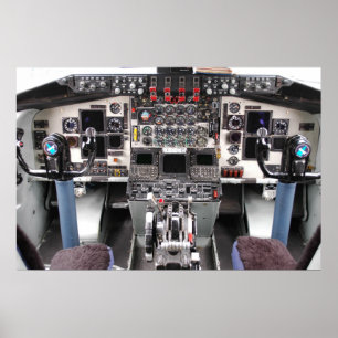 Poster cockpit de l'aéronef