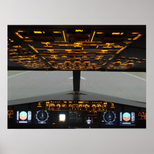 Poster cockpit de l'aéronef