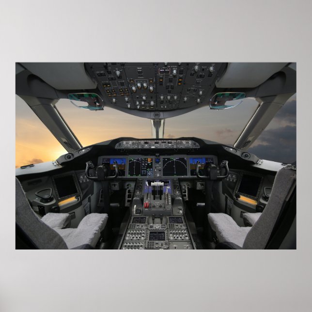 Poster cockpit Jet (Devant)