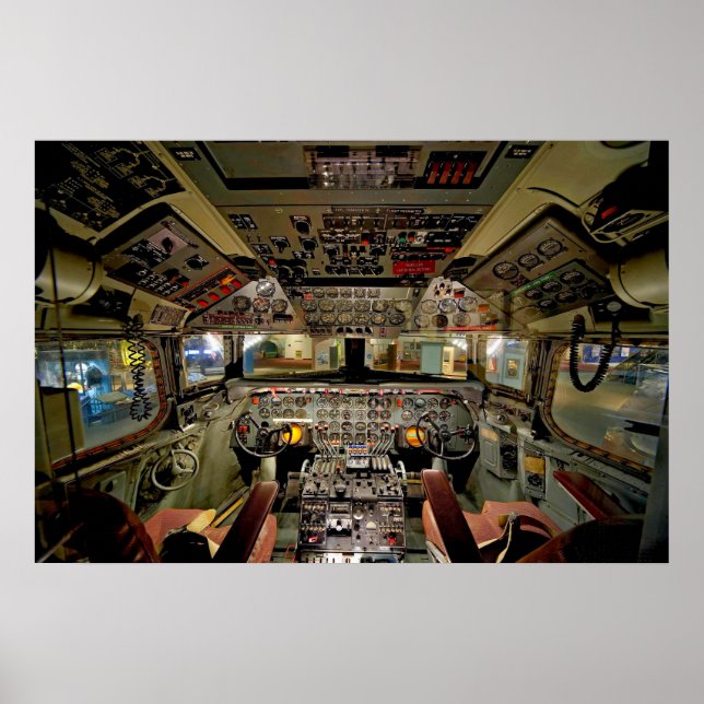 Poster Cockpit Jet commercial (Devant)