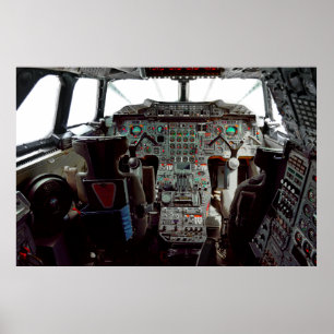 POSTER COCKPIT SUPERSONNEL CONCORDE JET