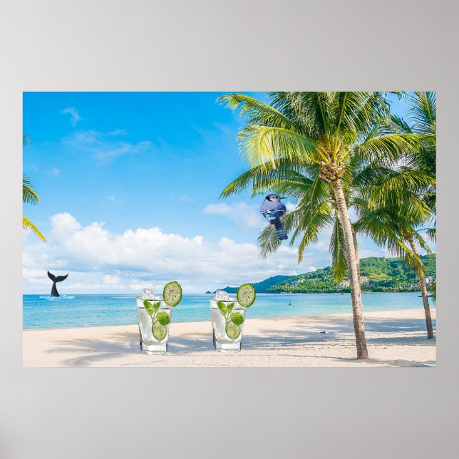 Poster Cocktail Beach (Devant)