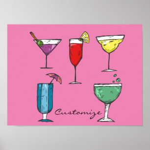 Poster Cocktail Boisson Assortiment Thunder_Cove