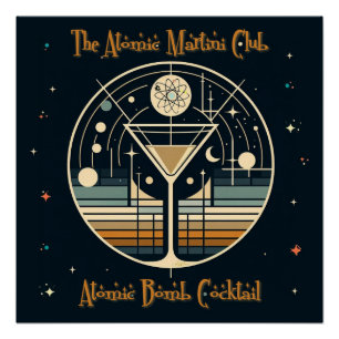Poster Cocktail bombe atomique du Martini Club