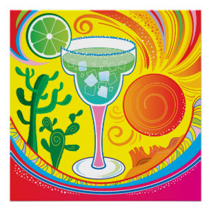 Poster Cocktail Coloré