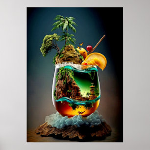 Poster Cocktail coloré