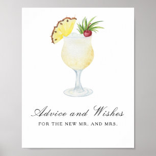 Poster Cocktail - Conseils et Vœux pour les jeunes mariés