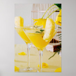 Poster Cocktail de Fresca à l'ananas et au gingembre