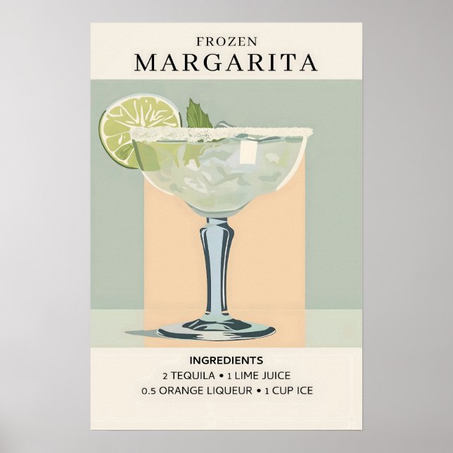 Poster Cocktail Margarita congelé (Devant)