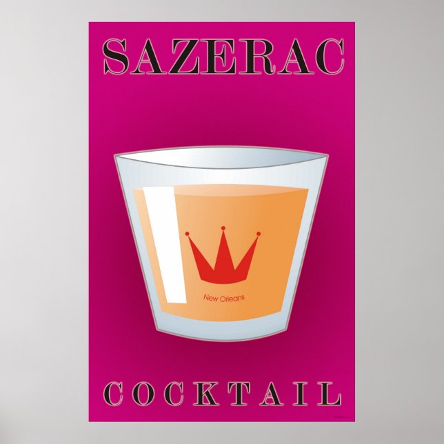Poster Cocktail Sazerac (Devant)