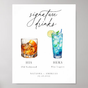 Poster Cocktails contemporains Signature Boissons