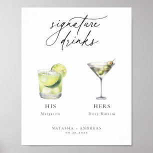 Poster Cocktails contemporains Signature Boissons