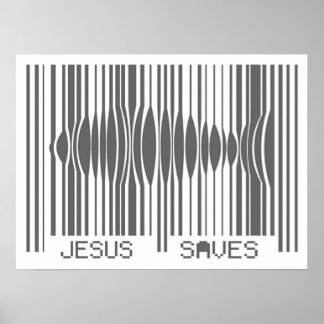 Poster Code-barres Jésus sauvegarde
