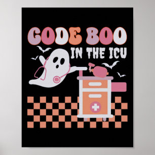 Poster Code Fantôme Boo Dans Icu Nursing Rn Halloween Cos