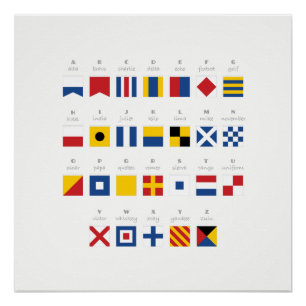 Poster Code international des signaux Alphabet