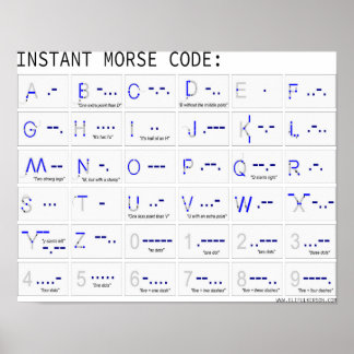 Poster Code Morse instantané