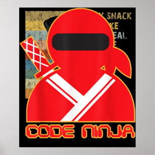 Poster Code Ninja Computer Coding Engineer Funny Lovers