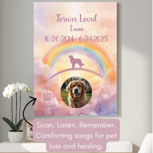 Poster Code QR Cadeau de sympathie pour animaux de compag