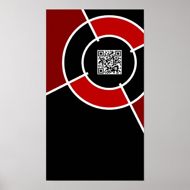 Poster code QR de maroon bullseye (Devant)