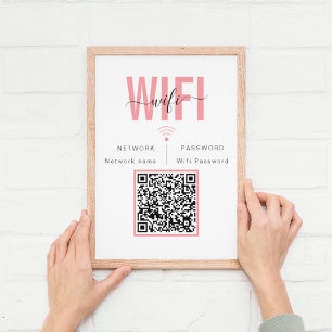 Poster Code QR du mot de passe réseau WIFI