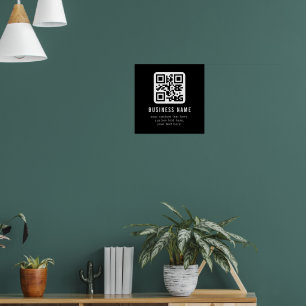 Poster Code QR personnalisable & Conception de texte modi