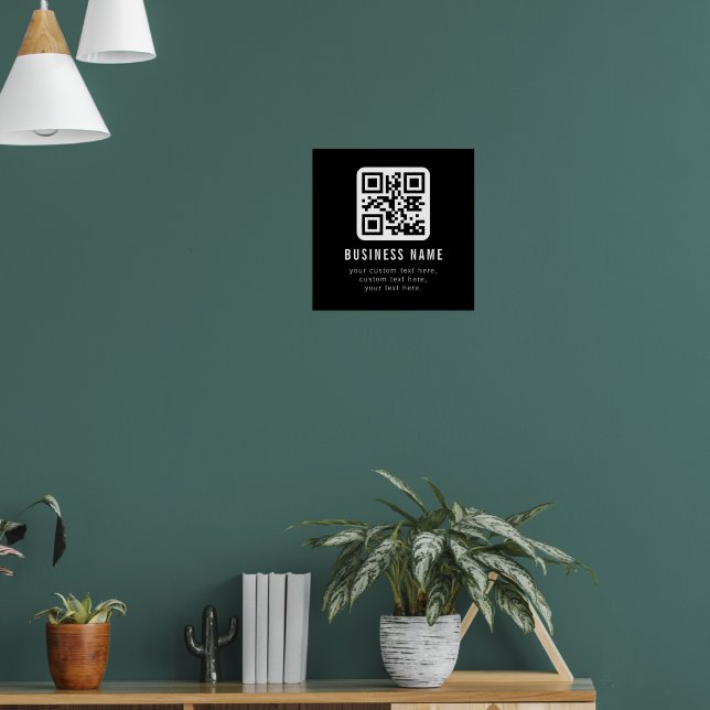 Poster Code QR personnalisable & Conception de texte modi (Salon 1)