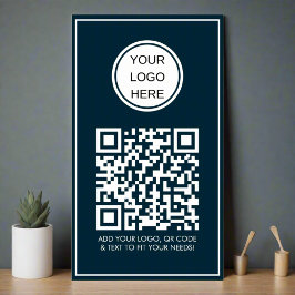 Poster Code QR personnalisé Logo de l'entreprise Professi