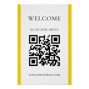 Poster Code QR personnalisé Texte moderne Entreprise Piét