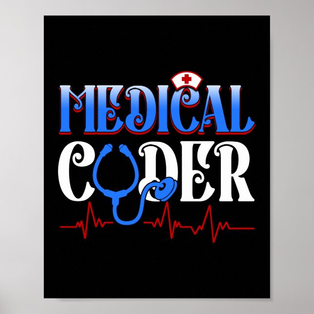 Poster Coder Médicale Assurance-maladie Codage Médicale (Devant)