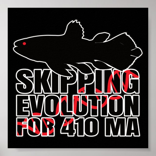 Poster Coelacanths Coelacanth Living Fossil - Geek marin (Devant)